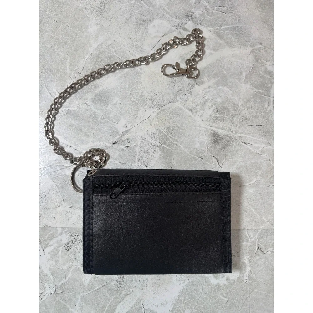 Ride It Like You Stole It Biker Wallet Black Nylon Trifold with‎ 15 Inch Chain